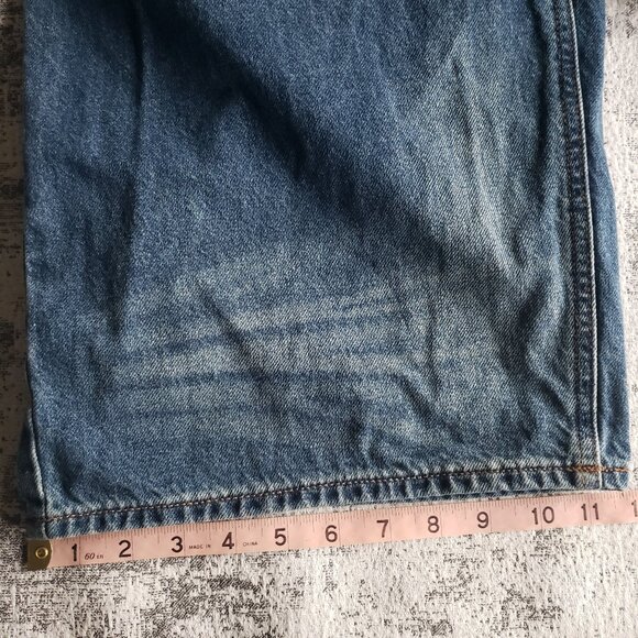 EMPYRE Phat Wide Leg Oversize Dark/Light Blue Wash Skate Y2K Rave Jeans - Picture 11 of 11